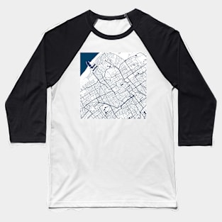 Kopie von Kopie von Kopie von Kopie von Kopie von Lisbon map city map poster - modern gift with city map in dark blue Baseball T-Shirt